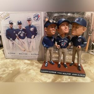 Roberto Alomar, Paul Molitor and John Olerud Trio Toronto Blue Jays Bobblehead